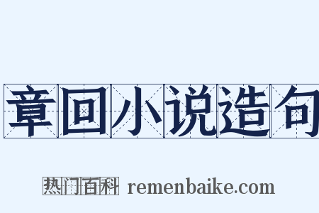 章回小说造句是什么意思的图片